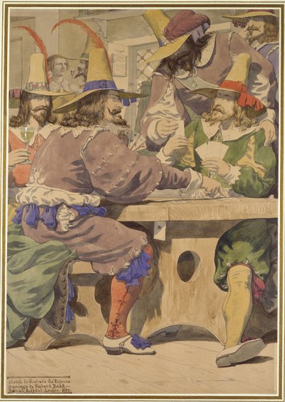 Gaming, Sketch Illustrating the Passions, 1853 by Richard Dadd